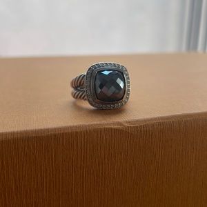 David Yurman Albion Ring with Black Onyx and Diamonds